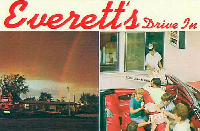 Everetts Drive-In - Old Flyer Or Postcard (newer photo)